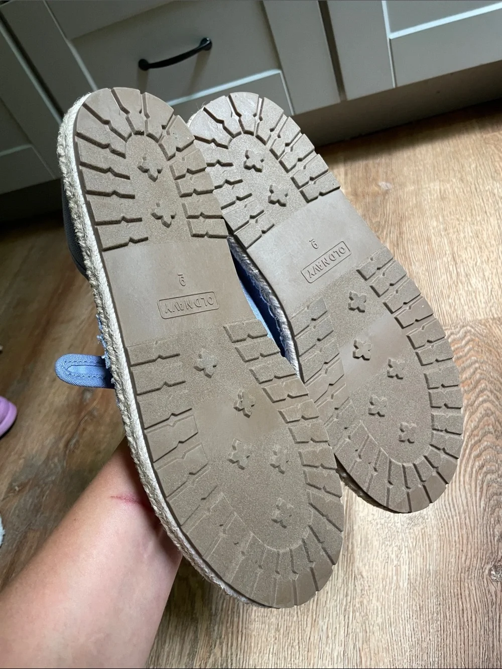 Old Navy Light Blue Canvas Mary Jane Espadrilles